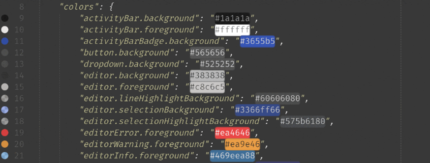 Color Highlight plugin view
