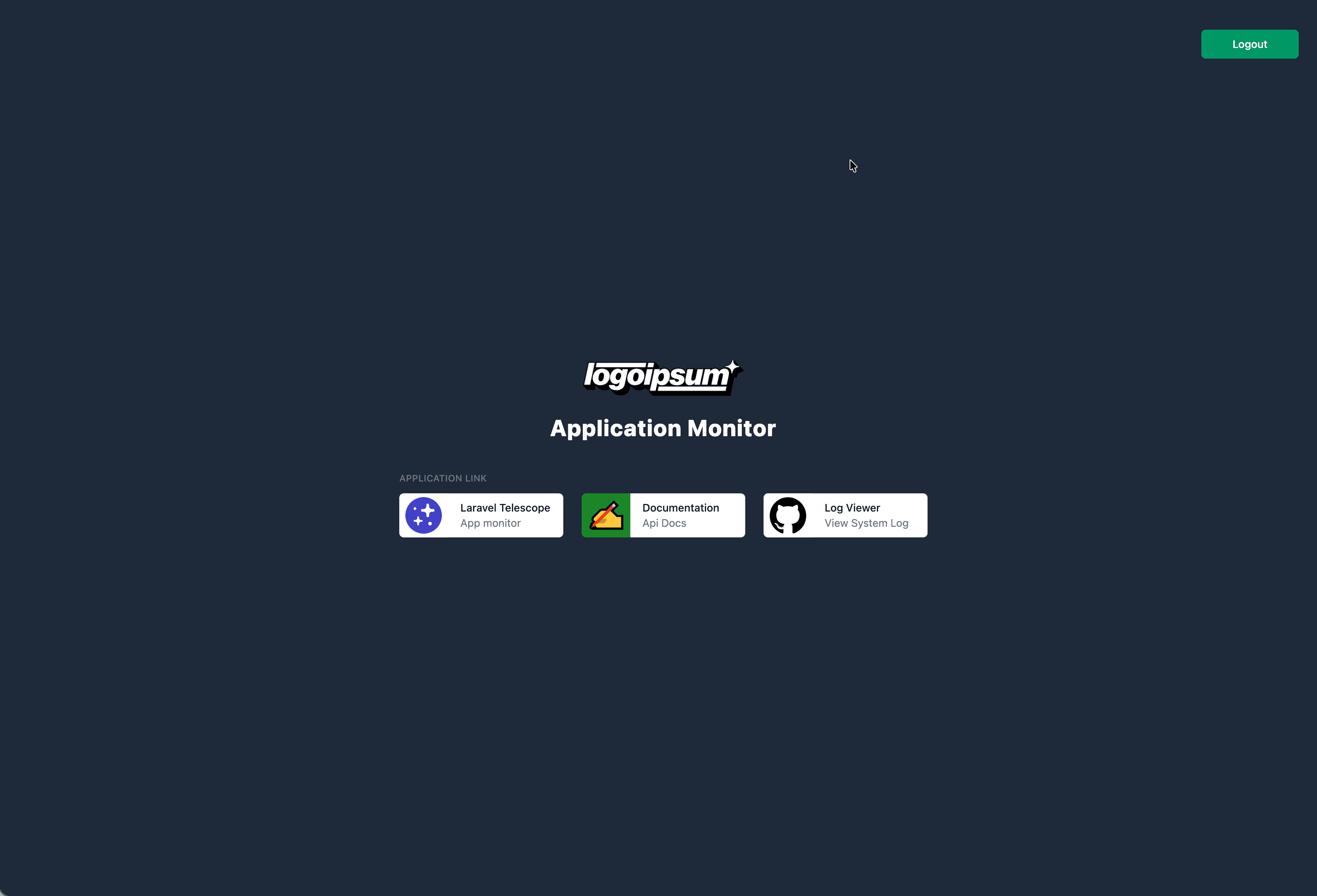 Pagina con collegamenti alle app di sistema